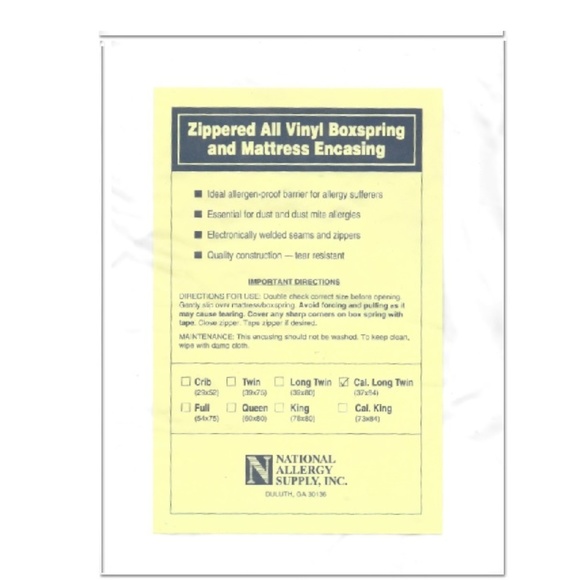 Zippered Vinyl Boxspring & Mattress Encasing - Picture 1 of 1